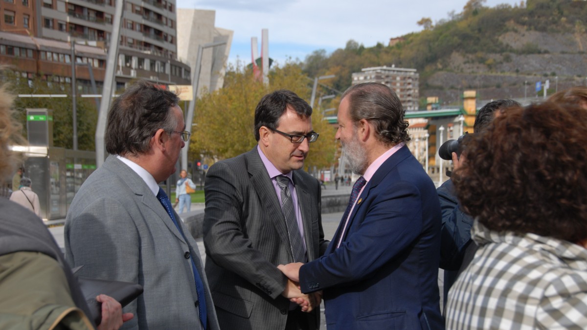 Josu Erkoreka, Aitor Esteban eta Pedro Azpiazu Bilboko udal taldearekin