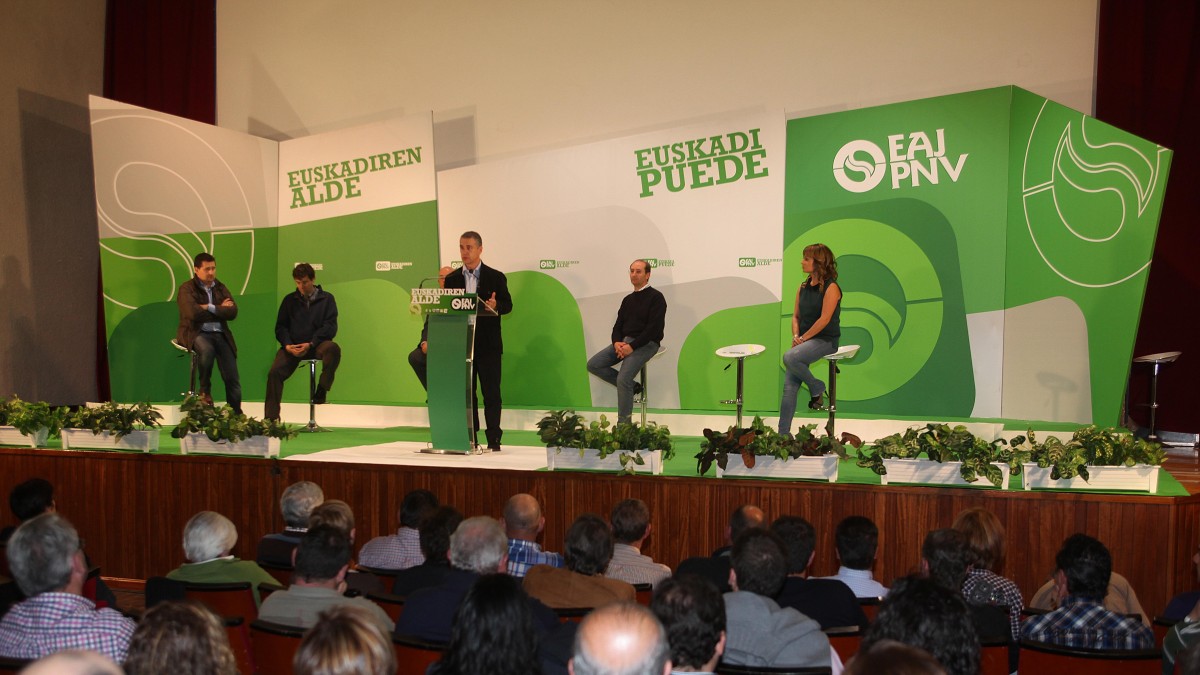 Gerenabarrena, Olabarria, Rodriguez y Urkullu en Oion