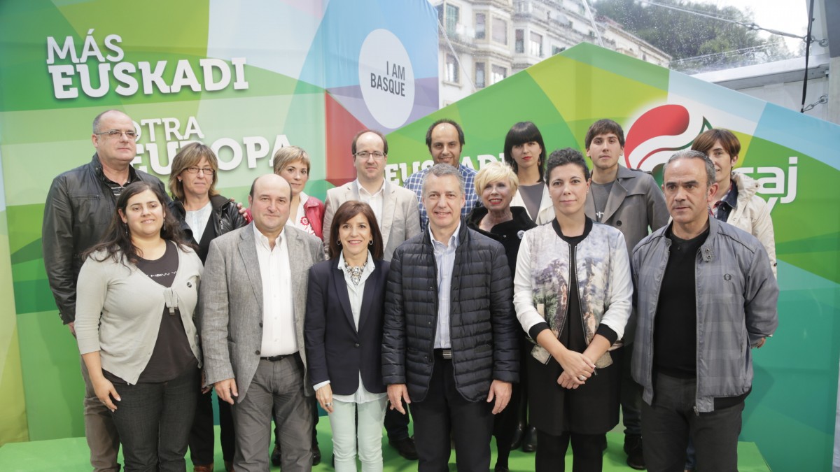 Izaskun Bilbao, Iñigo Urkullu, Andoni Ortuzar Eibarreko ekitaldian