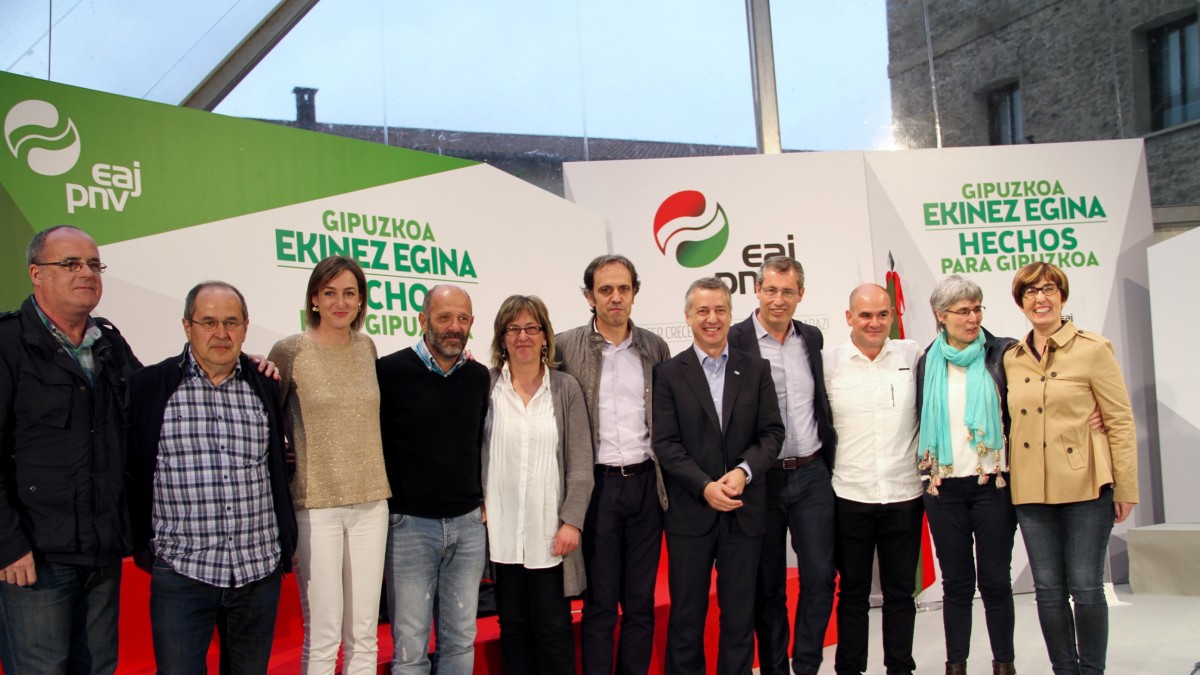 Bergarako mitina - Iñigo Urkullu, Joseba Egibar, Markel Olano,  Juanje Alberdi