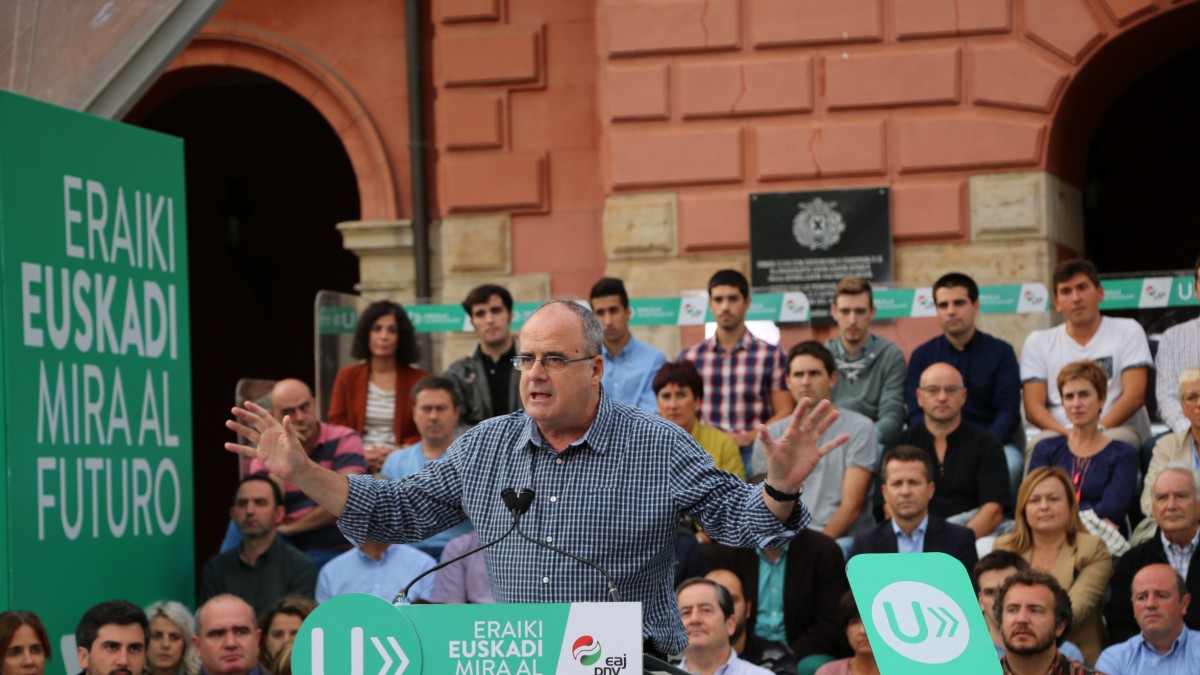 Urkullu, Egibar en Eibar. Mitin