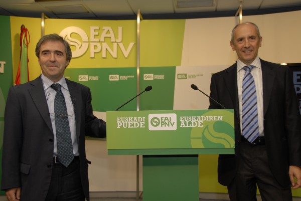 Joseba Aurrekoetxea eta Josu Erkoreka, EAJ-PNVk A20rako dituen helburuak aurkezten