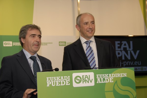 Joseba Aurrekoetxea eta Josu Erkoreka, EAJ-PNVk A20rako dituen helburuak aurkezten