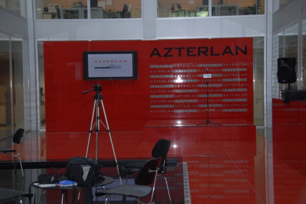 Josu Erkoreka y Aitor Esteban visitan Azterlan, Durango