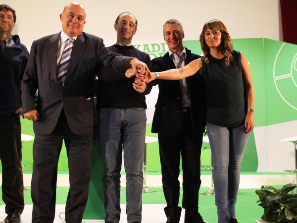 Gerenabarrena, Olabarria, Rodriguez y Urkullu en Oion