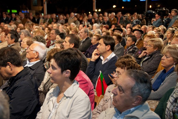 Josu Erkoreka, Iñigo Urkullu y resto de candidaturas en el mitin de Barakaldo