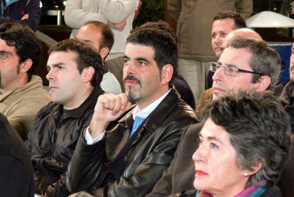 Arantxa Tapia eta Joseba Egibar  Antiguako Gaskuña plazako ekitaldi politikoan