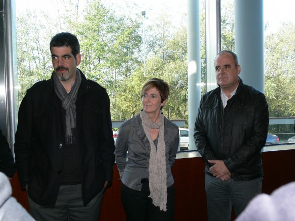 Arantxa Tapia, Joseba Egibar e Iñigo Urkullu en Miramon