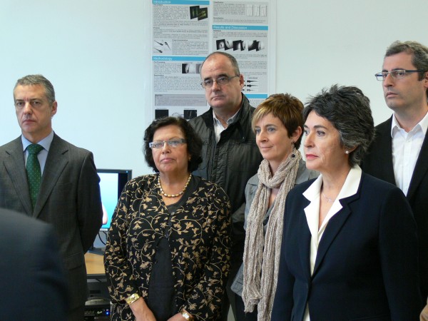 Arantxa Tapia, Joseba Egibar e Iñigo Urkullu en Miramon