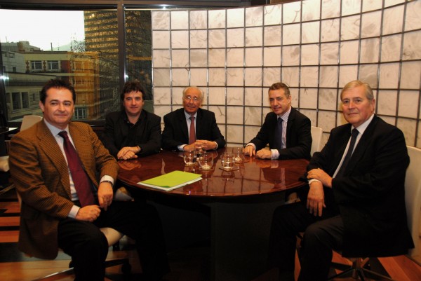 Iñigo Urkullu, Iñaki Goikoetxeta,  Didier Borotra, Biarritzeko alkatea eta Michel Poueyts