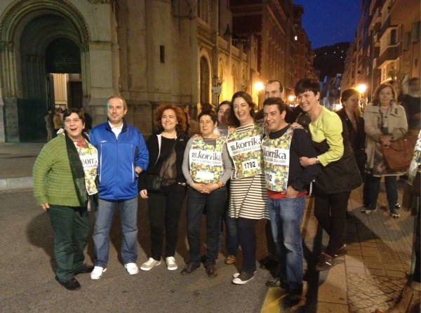 EAJ-PNV en la Korrika a su paso por Bilbao