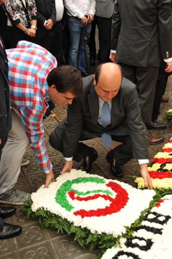 Andoni Ortuzar, Joseba Aurrekoetxea y Koldo Zarraga en la Diada 2013
