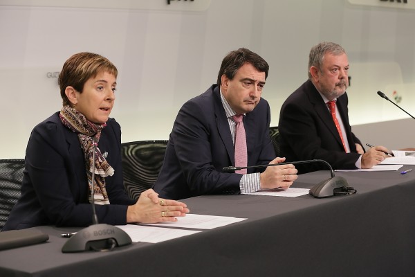 Arantxa Tapìa, Aitor Esteban eta Pedro Azpiazu energi erreformari buruz