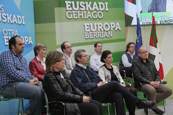 Izaskun Bilbao, Iñigo Urkullu, Andoni Ortuzar Eibarko ekitaldian