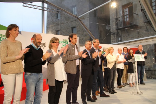 Bergarako mitina - Iñigo Urkullu, Joseba Egibar, Markel Olano,  Juanje Alberdi