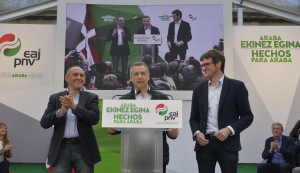 Hauteskunde mitina Gasteizen: Urtaran, Ramiro Gonzalez, Urkullu eta Ortuzar