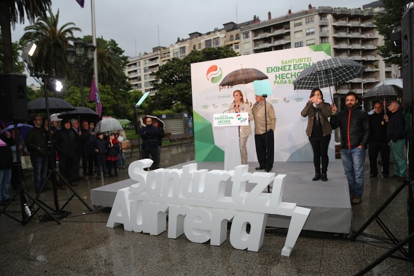 Santurtziko mitina - Aintzane Urkijo, Unai Rementeria, Itxaso Atutxa