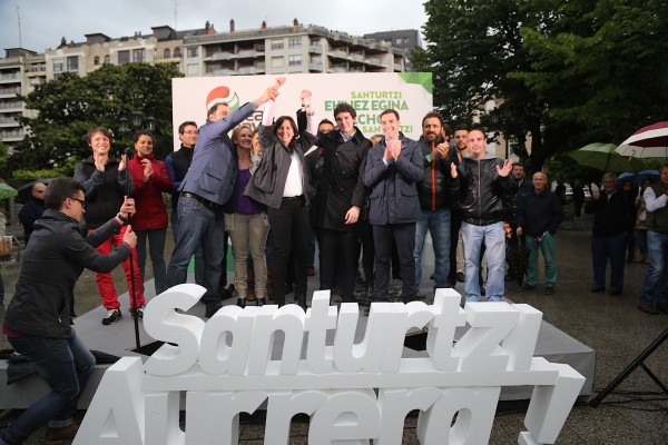 Santurtziko mitina - Aintzane Urkijo, Unai Rementeria, Itxaso Atutxa