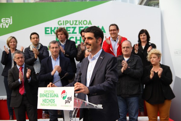 Donostiako mitina  - Eneko Goia, Markel Olano, Iñigo Urkullu, Andoni Ortuzar