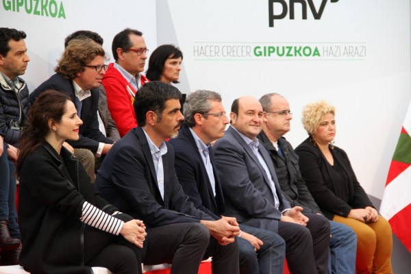 Donostiako mitina  - Eneko Goia, Markel Olano, Iñigo Urkullu, Andoni Ortuzar