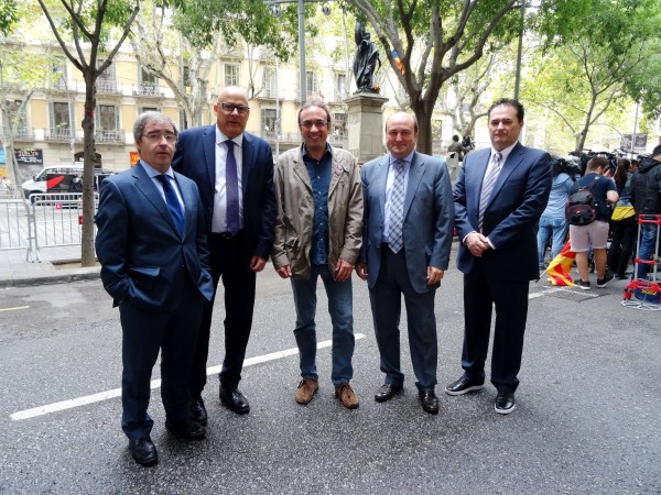 Representantes de EAJ-PNV con Rull y Corominas