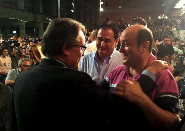 Andoni Ortuzar con el president Mas