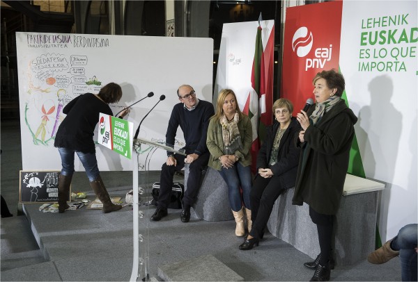 Joseba Agirretxea y  Mª Eugenia Iparragirre en Tolosa