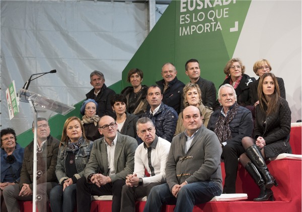 Mitina Donostian - Iñigo Urkullu, Andoni Ortuzar, Joseba Agirretxea