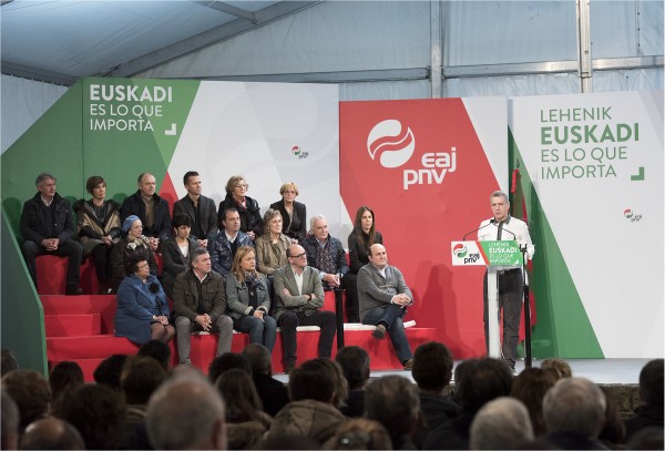 Mitina Donostian - Iñigo Urkullu, Andoni Ortuzar, Joseba Agirretxea