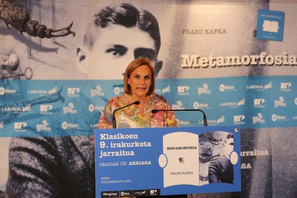 Representantes de EAJ PNV en la lectura de Metamorfosis en el Arriaga