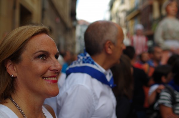 Itxaso Atutxa y Josu Erkoreka en la Aste Nagusia de Bilbao