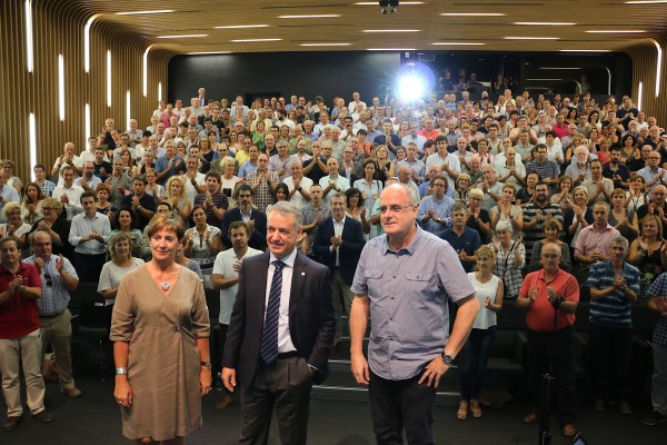 Iñigo Urkullu Joseba Egibar y Arantza Tapia  en Hernani