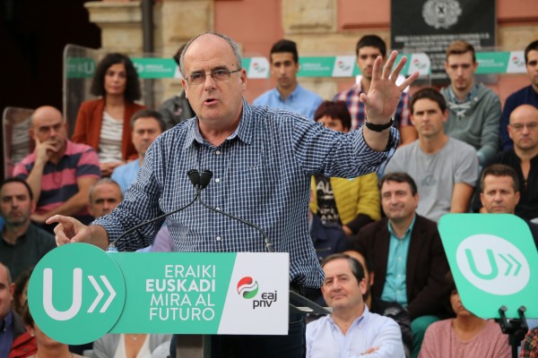 Urkullu, Egibar en Eibar. Mitin