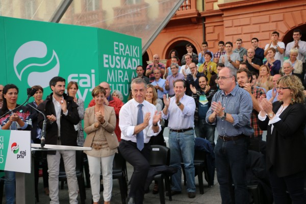 Urkullu, Egibar Eibarren. Mitina