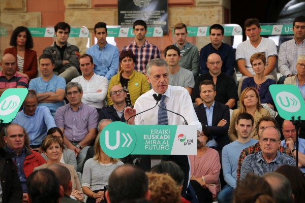 Urkullu, Egibar en Eibar. Mitin