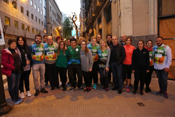 Andoni Ortuzar y Mireia Zarate en la Korrika