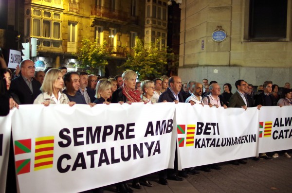 Aberri Batzarraren 155aren eta atxiloketen aurkako kontzentrazioa