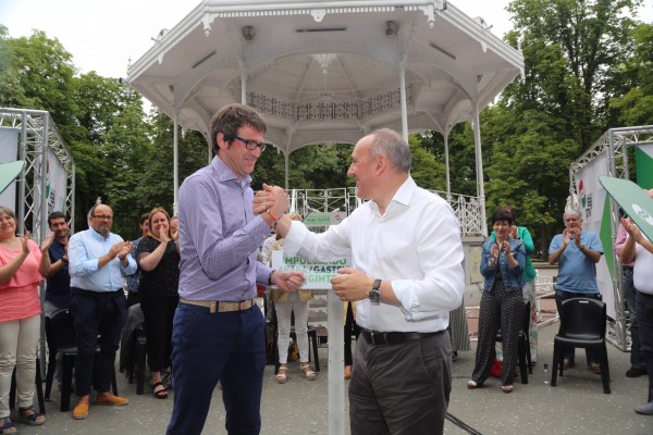 Andoni Ortuzar, Ramiro González, Gorka Urtaran. Presentación de los candidatos a diputado general de Álava y alcalde de Vitoria-Gasteiz