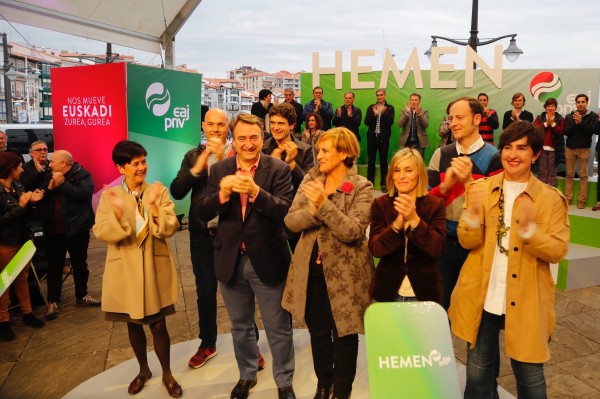 Mitin Lekeitio. Itxaso Atutxa, Aitor Esteban, Idoia Sagastizabal y Koldo Goitia