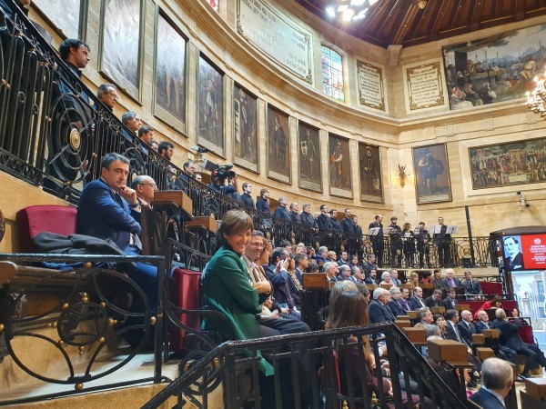 Homenaje a los Lehendakaris del exilio José Antonio Aguirre y Jesús Mª Leizaola