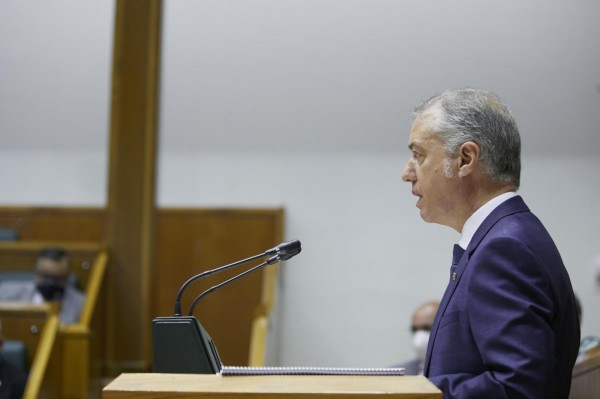 Pleno designación del lehendakari del Gobierno Vasco - 2020