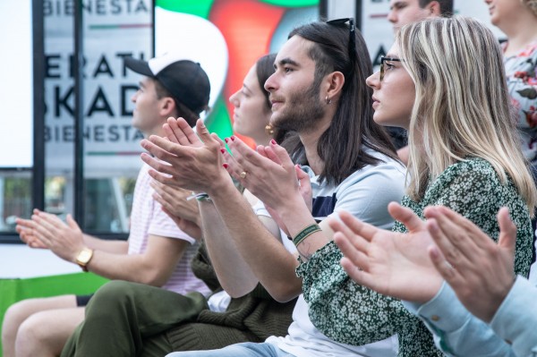 21-A Mitin Getxo. Imanol Pradales, Maitane Ipiñazar, Iñigo Urkullu, Andoni Ortuzar