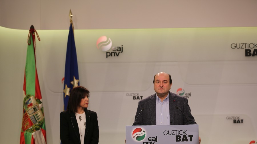 Declaración de Andoni Ortuzar tras el anuncio del CIV