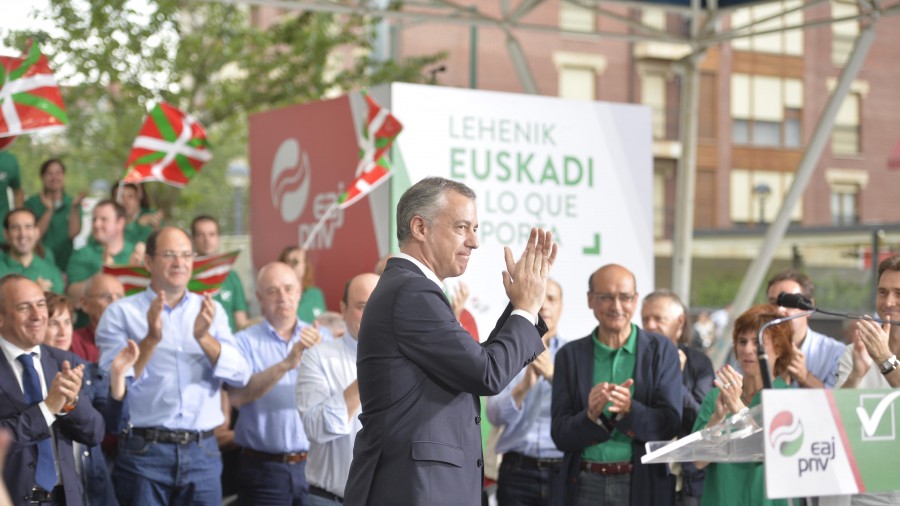 Ekitaldia Laudion. Iñigo Urkullu, Andoni Ortuzar, Mikel   Legarda, Almudena Otaola