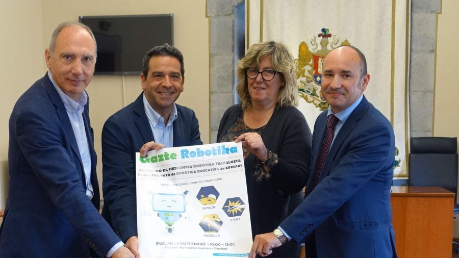 Un centenar de jóvenes participarán el sábado 28 en Elgoibar en el III Campeonato de robótica educativa de Euskadi ‘Gazte Robotika‘ Un centenar de jóvenes participarán el sábado 28 en Elgoibar en el III Campeonato de robótica educativa de Euskadi ‘Gazte Robotika‘