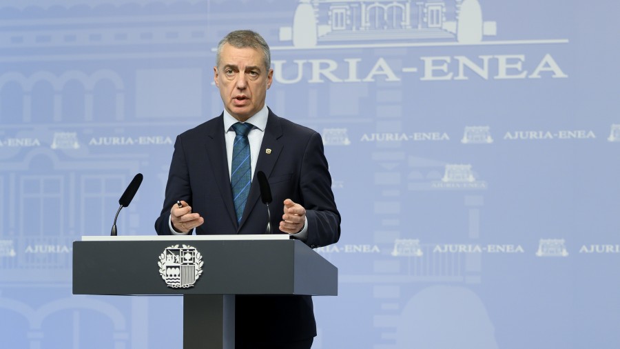 El Lehendakari Urkullu subraya que el acuerdo entre partidos para dejar sin efecto las elecciones del 5 de abril es una muestra más de madurez y compromiso