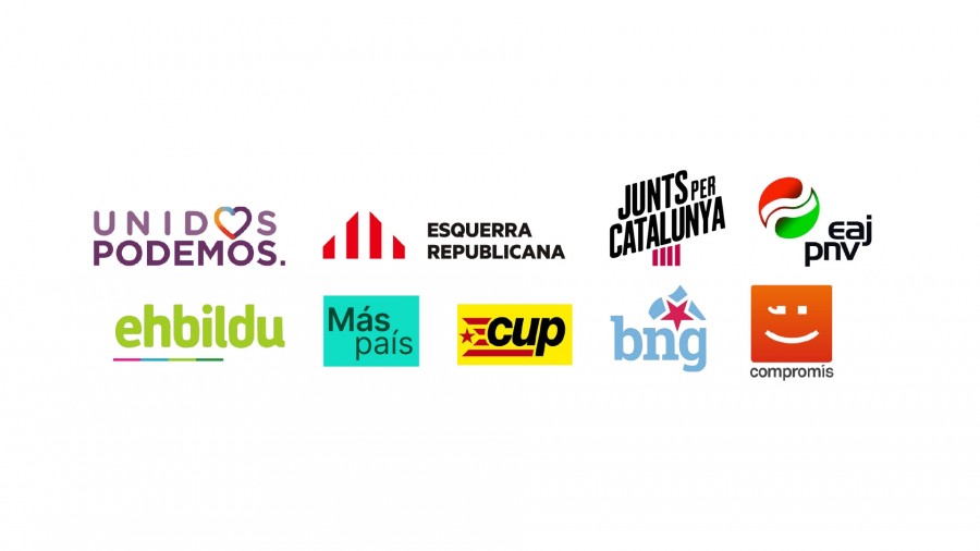Unidas Podemos, ERC, Junts, EAJ-PNV, EH Bildu, Más País, Cup, BNG eta Compromis alderdiek izenpetu duten adierazpenean Gobernuari eskatu diote askatasun-gabetzearen alternatibak bilatzea presoen osasun eskubidea bermatzera begira Unidas Podemos, ERC, Junts, EAJ-PNV, EH Bildu, Más País, Cup, BNG eta Compromis alderdiek izenpetu duten adierazpenean Gobernuari eskatu diote askatasun-gabetzearen alternatibak bilatzea presoen osasun eskubidea bermatzera begira