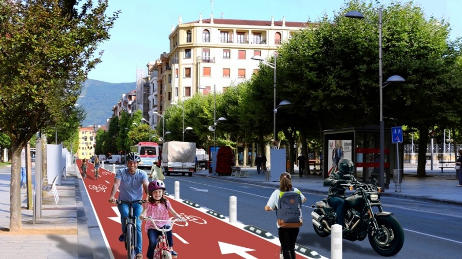 EAJ-PNV propone un bidegorri amplio y seguro en el Paseo Colon EAJ-PNV propone un bidegorri amplio y seguro en el Paseo Colon