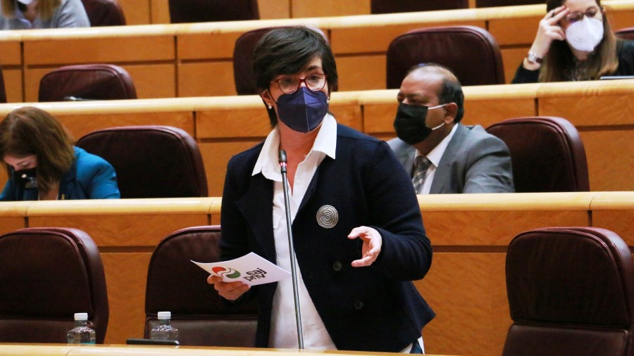 Maria Dolores Etxanok emakumeen aurkako indarkeria-mota guztiei modu integralean heltzeko eskatu dio Gobernu zentralari Maria Dolores Etxanok emakumeen aurkako indarkeria-mota guztiei modu integralean heltzeko eskatu dio Gobernu zentralari
