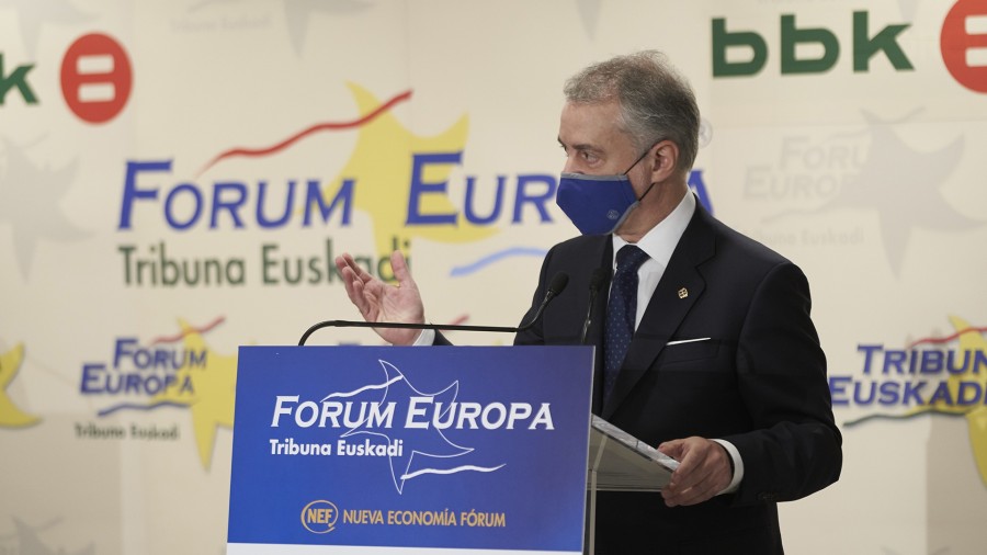 El Lehendakari Urkullu afirma que el proyecto de Presupuestos 2022 simboliza el punto de inflexión para el Relanzamiento económico y social de Euskadi El Lehendakari Urkullu afirma que el proyecto de Presupuestos 2022 simboliza el punto de inflexión para el Relanzamiento económico y social de Euskadi